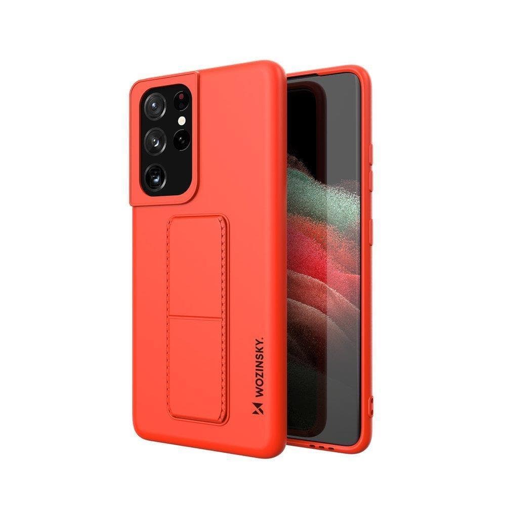 Wozinsky Kickstand ovitek za Samsung Galaxy S21 Ultra 5G - rdeča