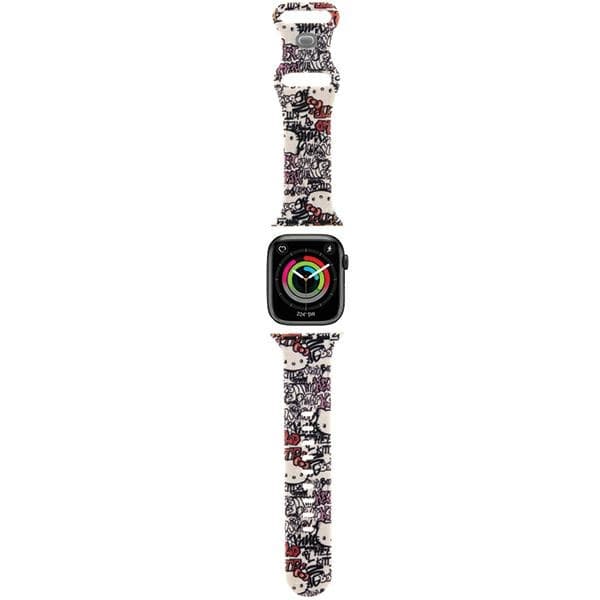 Hello Kitty Trak za zapestnico 'Silicone Tags Graffiti' za Apple Watch 38/40/41mm - bež