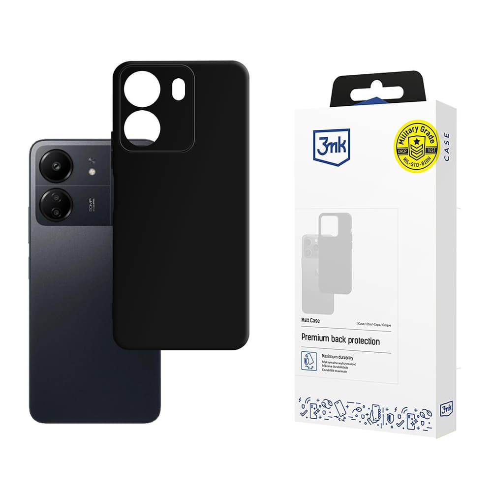 3mk Matt Case za Xiaomi Redmi 13C / Poco C65 - črn