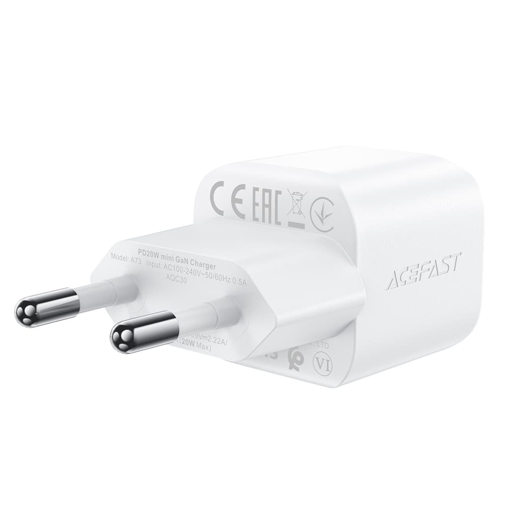 Acefast A73 Mini PD 20W GaN Polnilnik + USB-C kabel - bel 3