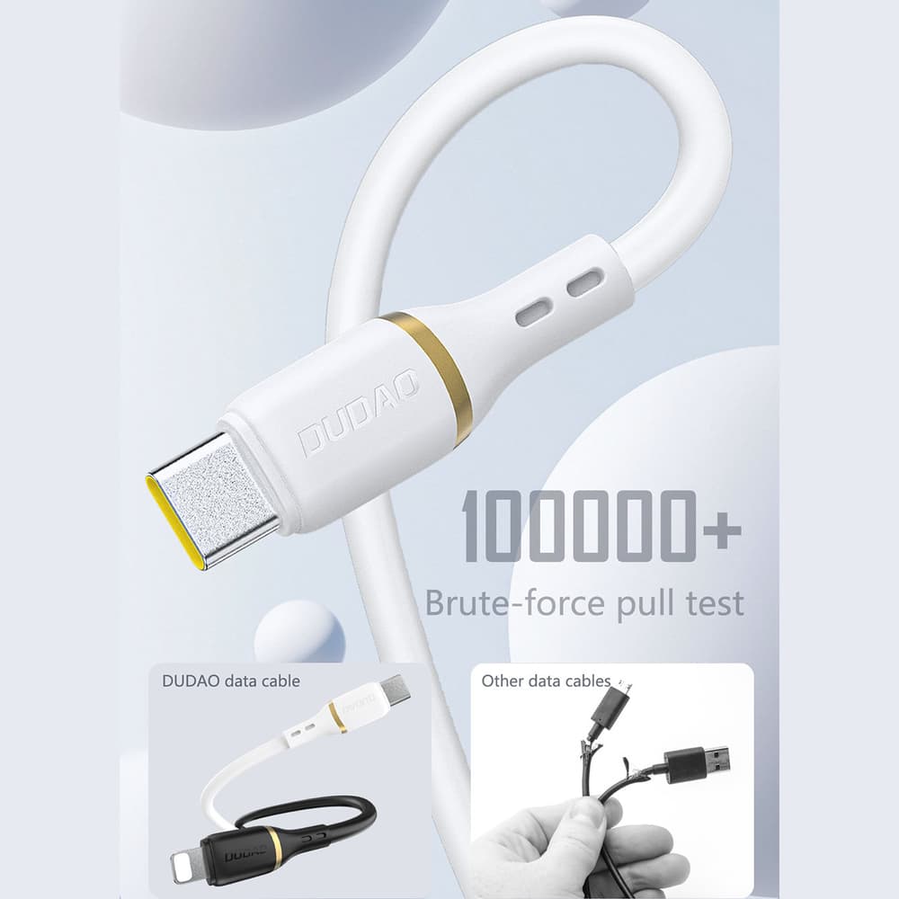 Dudao L25C USB-C na USB-C silikonski kabel 60W 1m - bel 2