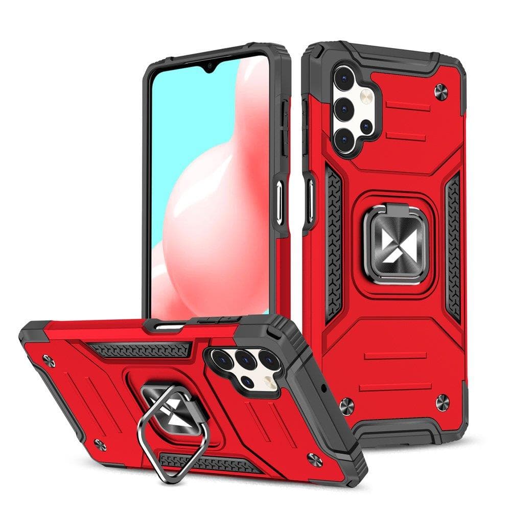 Wozinsky Ring Armor ovitek za Samsung Galaxy A73, rdeč