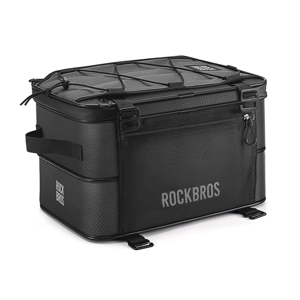 Rockbros A30 ROAD TO SKY zložljiva prtljažna torba za kolo, 15-30L - črna