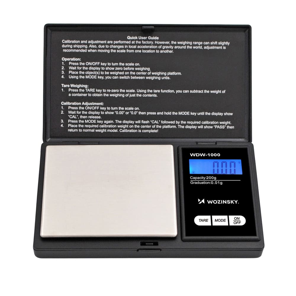 Wozinsky WDW-1000 precizna tehtnica 200g/0.01g, osvetljena - črna 2