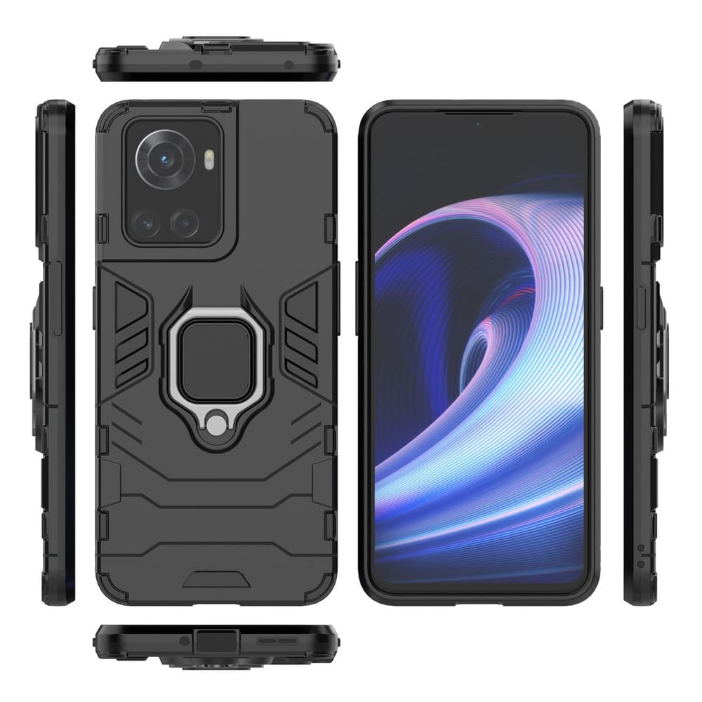Ovitek Ring Armor za OnePlus Ace, črni 5
