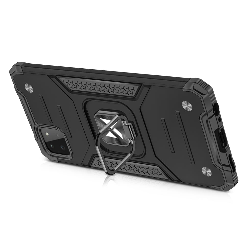 Wozinsky Ring Armor ovitek z obročem za Samsung Galaxy A22 4G, rdeč 4