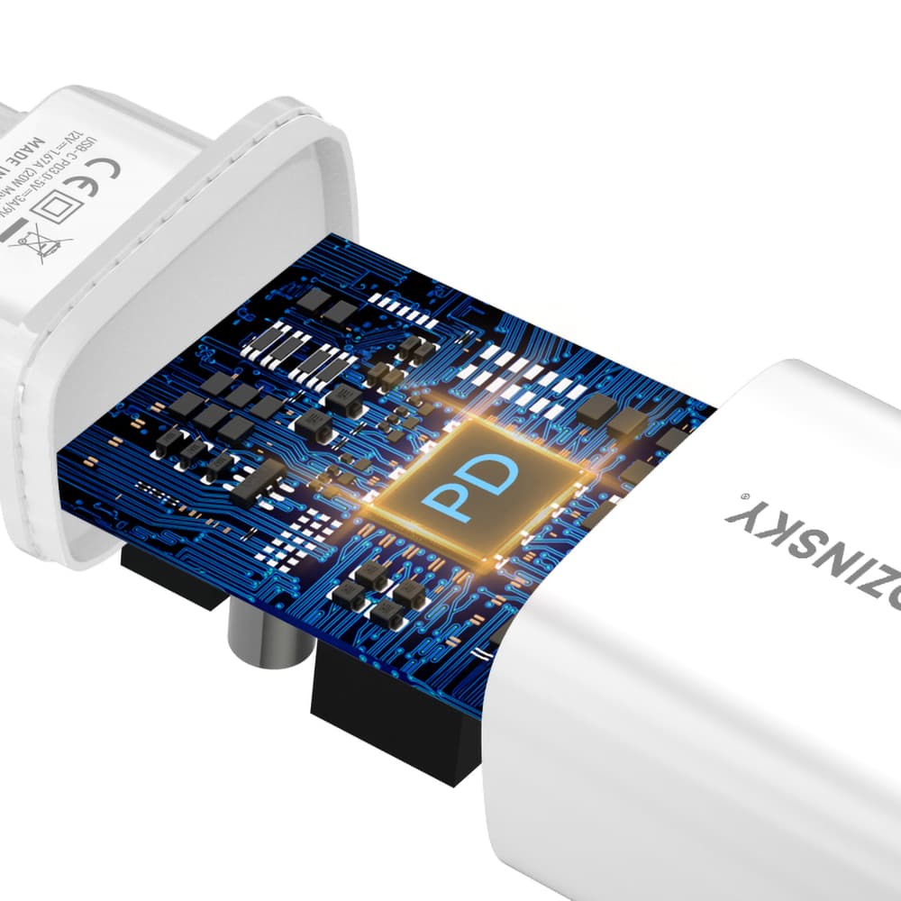Stenski polnilnik Wozinsky WGWCCW 20W, USB-C - bel 3