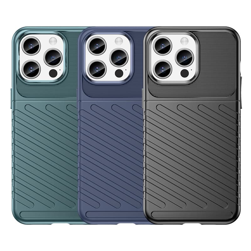 Oklepljen ovitek za iPhone 15 Pro Max Hurtel Thunder Case - moder 8