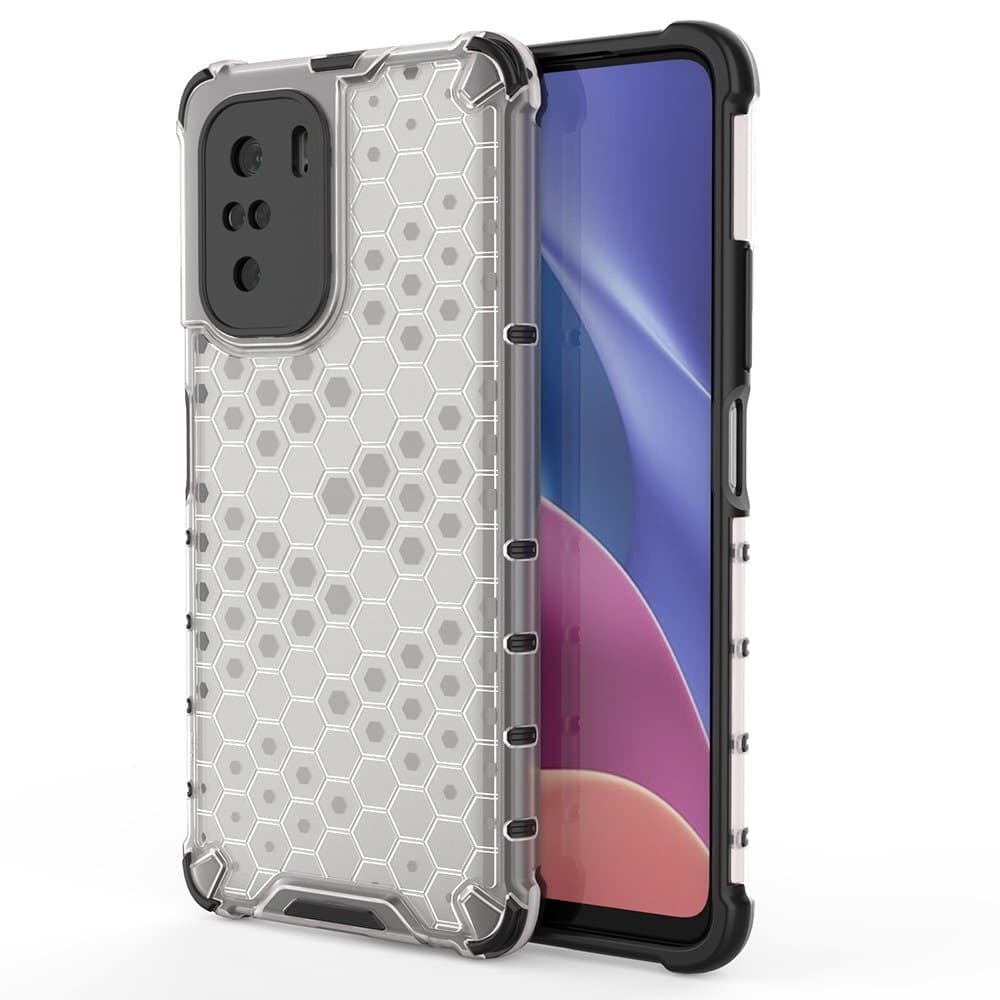 Honeycomb ovitek z odbijačem za Xiaomi Redmi K40 Pro+/K40 Pro/K40/Poco F3, prozoren