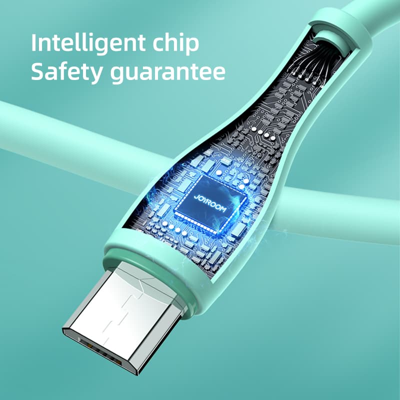 Joyroom Bowling Data Cable S-2030M8 USB-A / micro USB 3A 2m, zelen 3