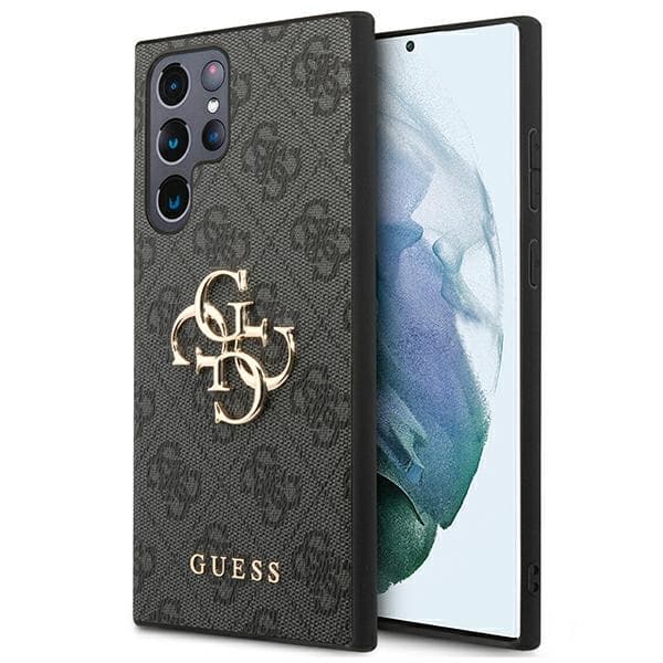 Ovitek Guess 4G Big Metal Logo za Samsung S22 Ultra, siv