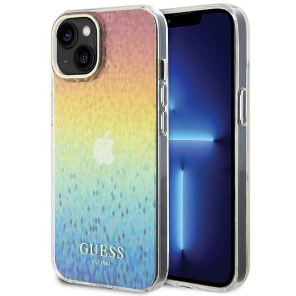 Ovitek Guess IML Faceted Mirror Disco za iPhone 15 - Pisano
