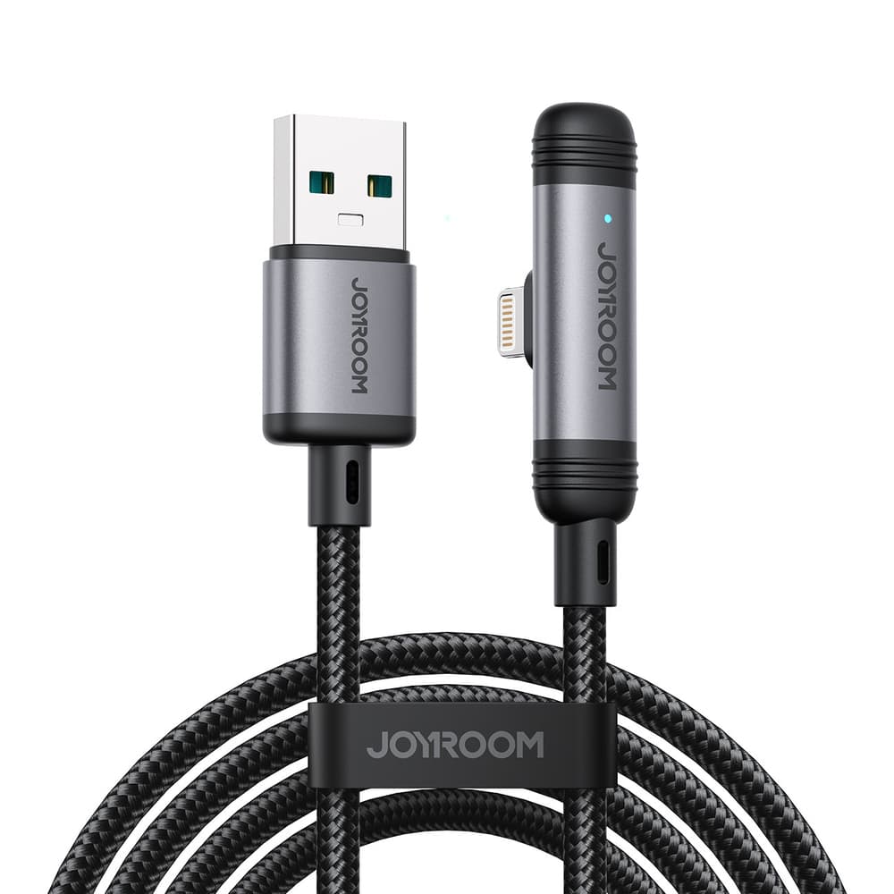 Joyroom S-A56 EnjoyX 90° USB-A - Lightning 3A kabel 1.2m - črn