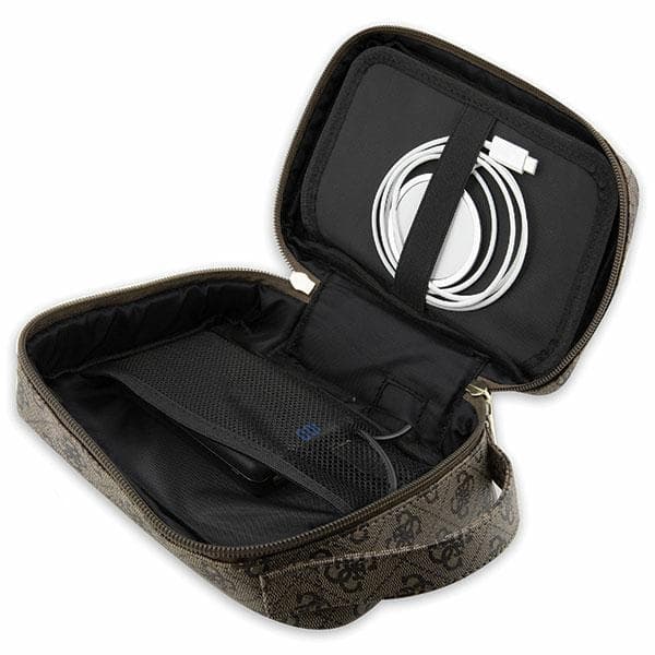 Guess GUHBP4RPSW organizator torba - rjava/rjava 4G Printed Stripes 5