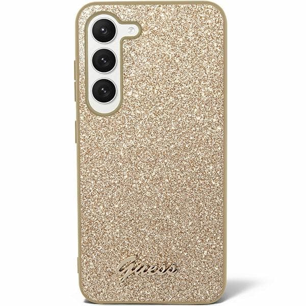 Ovitek za Samsung Galaxy S24+ Guess Glitter Script - zlata 2