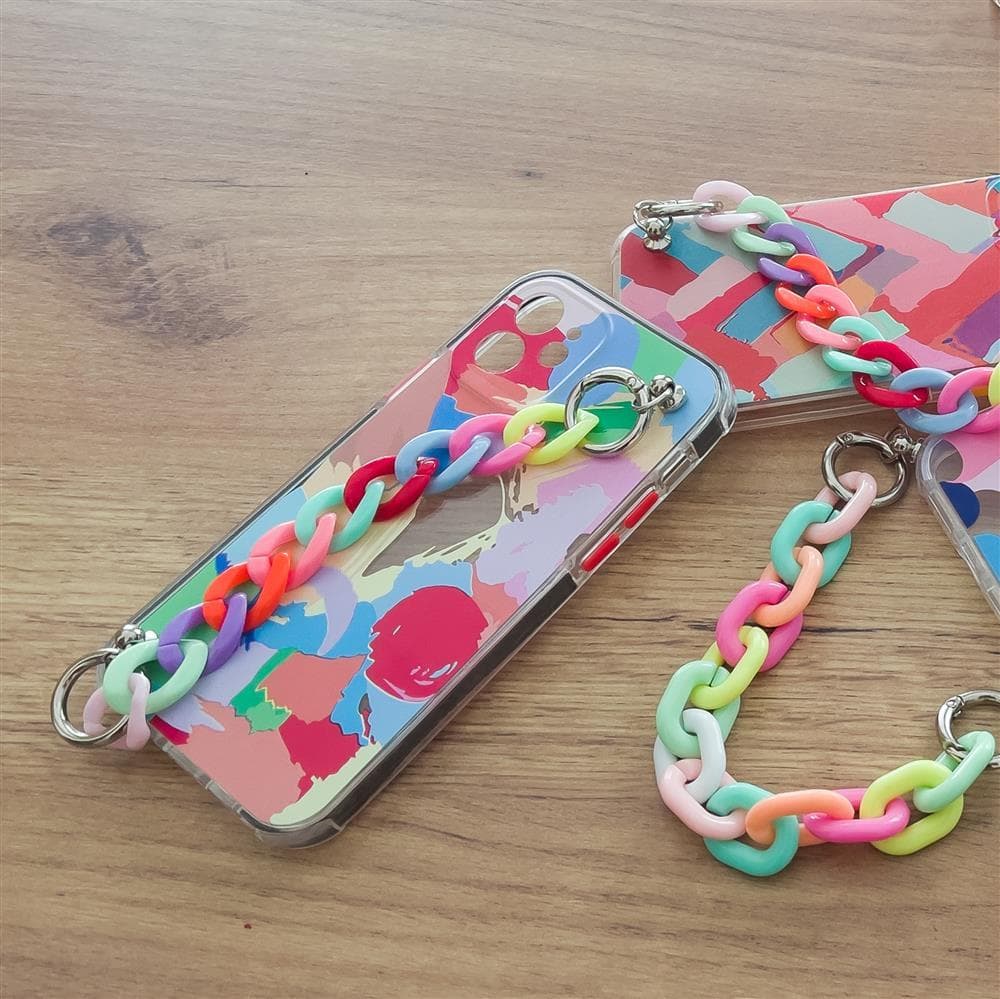 Ovitek Hurtel Color Chain Case za Xiaomi Redmi Note 10 / 10S, Gel, Pisani 7