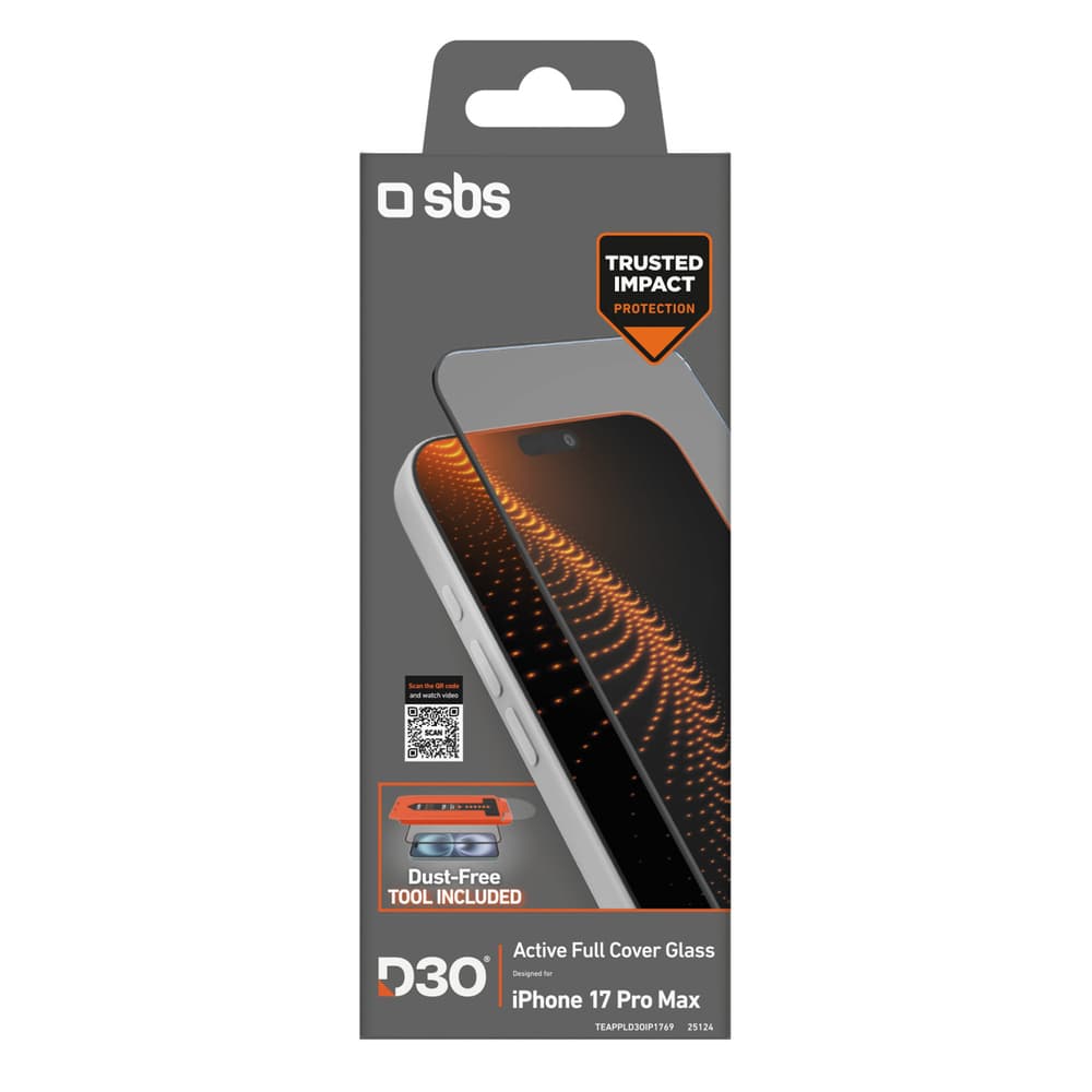 SBS zaščitno steklo z D3O za iPhone 17 Pro Max (z aplikatorjem) 2