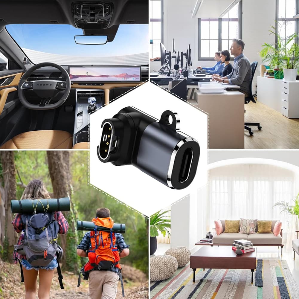Wozinsky WAYGS1 USB-C adapter za Garmin pametno uro - siv 5