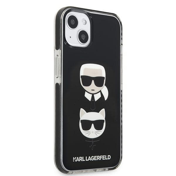 Ovitek Karl Lagerfeld Karl&Choupette Head za iPhone 13 - Črn 4