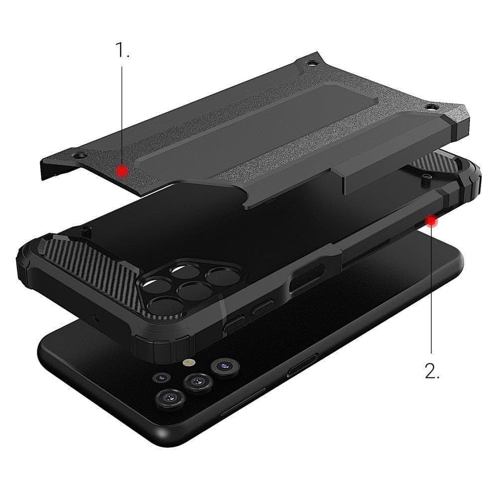 Hurtel Hybrid Armor ovitek za Samsung Galaxy A73, modri/rdeči elementi 7