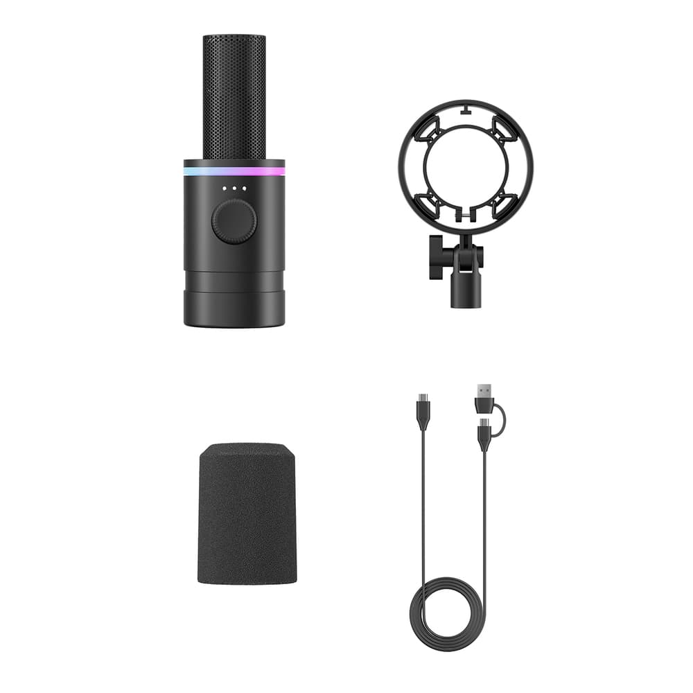 BOYA CastMic S60 gaming mikrofon, dinamični, USB/XLR, RGB, črn 4