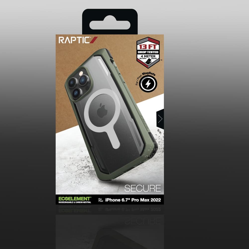 Raptic X-Doria Secure ovitek za iPhone 14 Pro Max z MagSafe, zelen 6