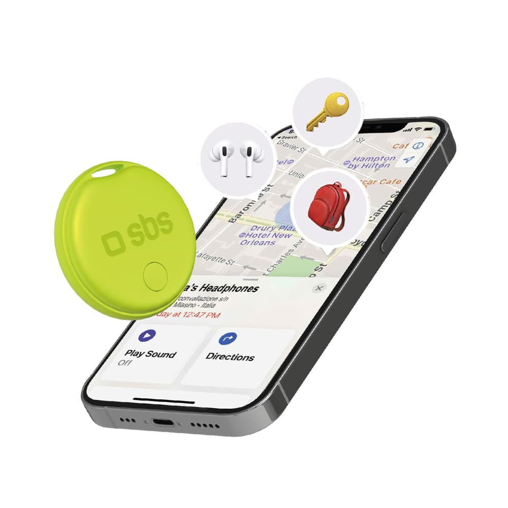 SBS Track My Circle sledilnik za Apple Find My - Zelena