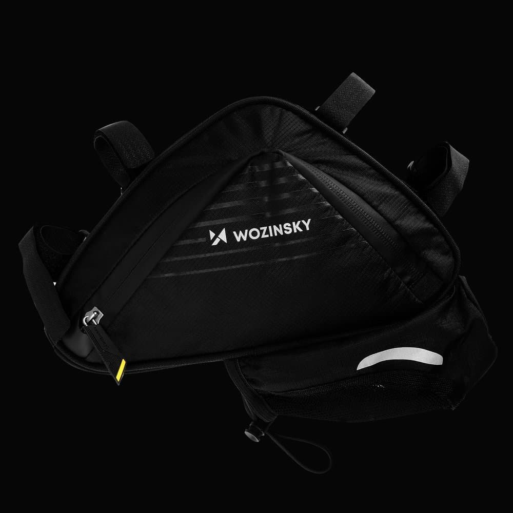 Wozinsky WBB23BK torba za okvir kolesa z držalom za bidon, 1.5L, črna 3