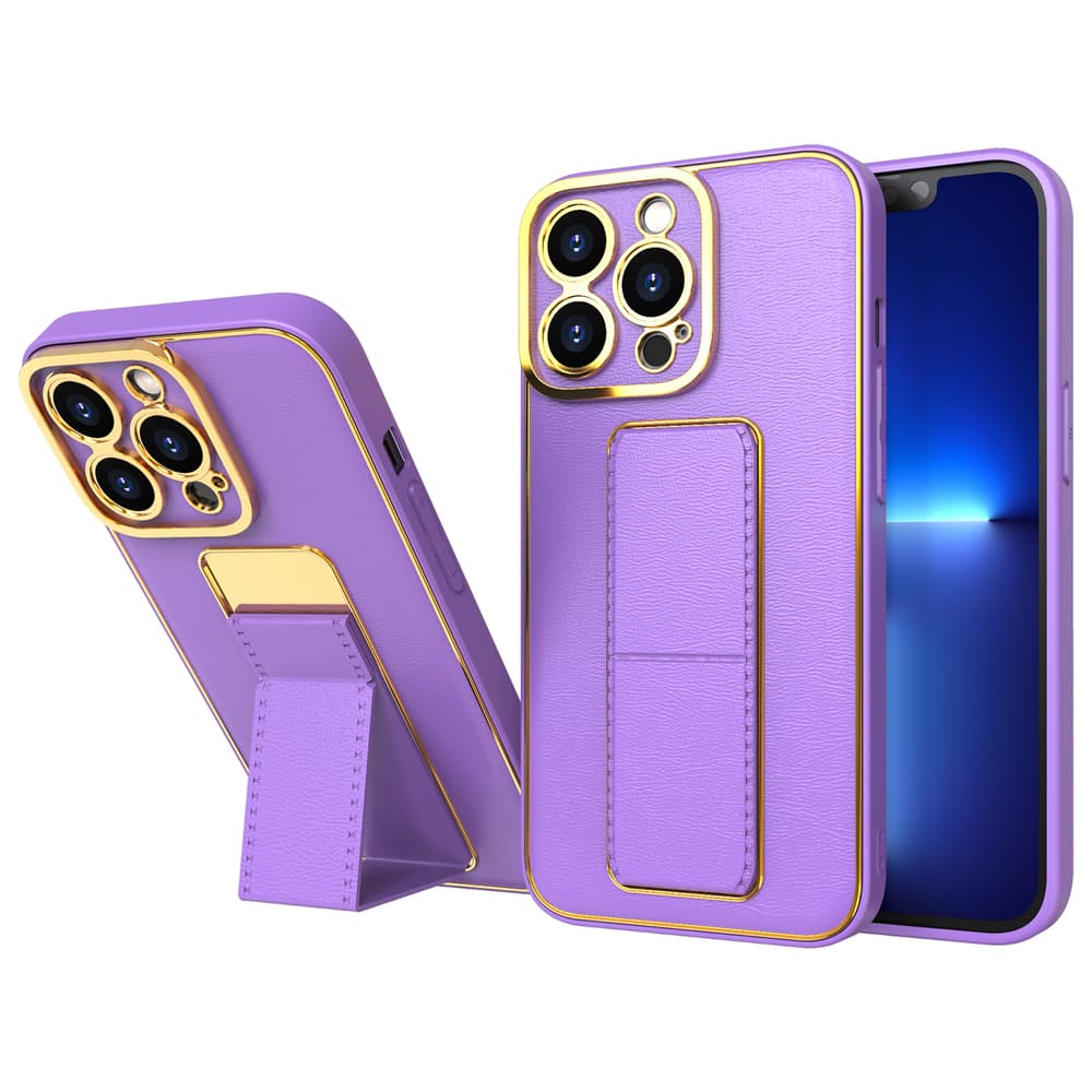 Ovitek z oporo New Kickstand Case za iPhone 12 Pro, vijoličen
