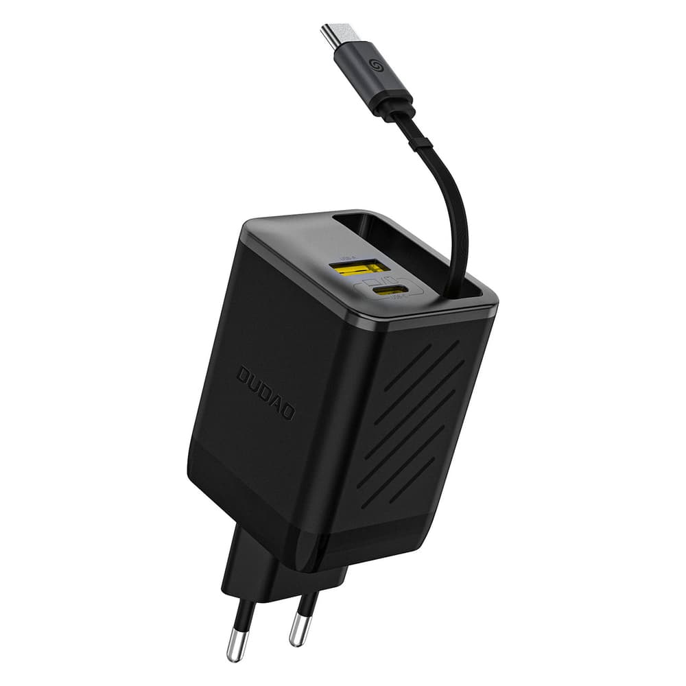 Dudao A67EU GaN 67W zidni polnilec z vgrajenim kablom USB-C