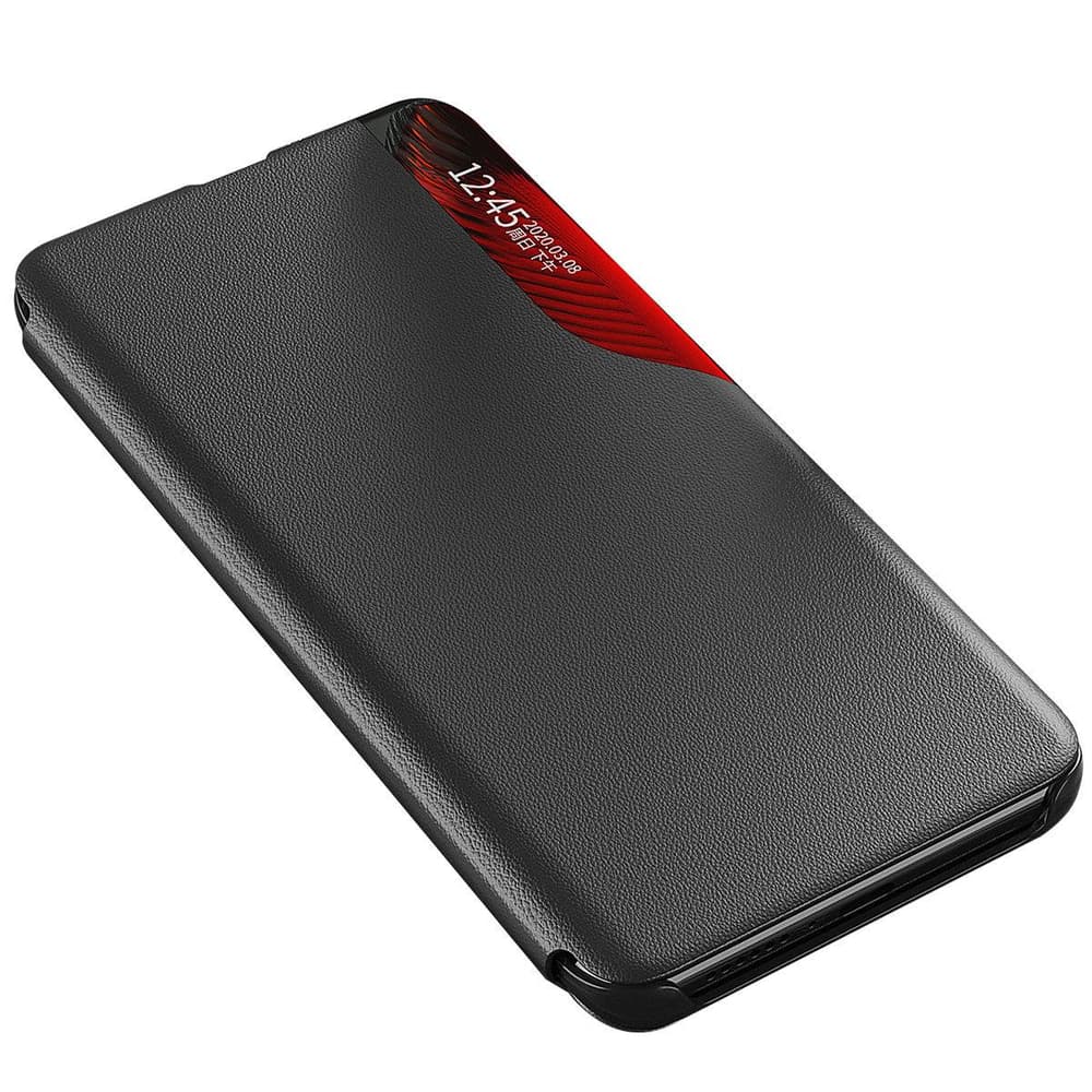 Hurtel Eco Leather View Case preklopni ovitek za Samsung Galaxy A73 modra 4