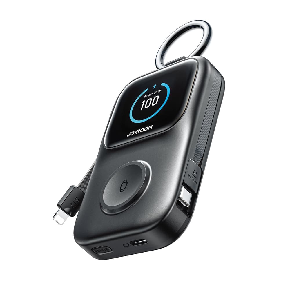 Joyroom JR-W19 5000mAh powerbanka z 5W brezž. poln. za uro - Črna