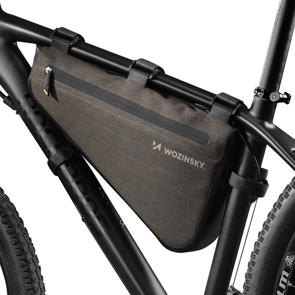 Wozinsky kolesarska torba za okvir 3.5L, siva 3