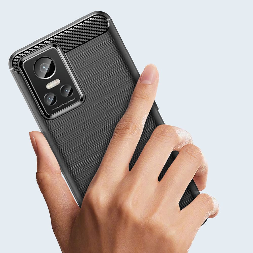 Carbon etui za Realme GT Neo 3 - črni 2