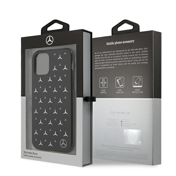 Ovitek Mercedes Silver Stars za iPhone 11 / Xr - črn 7