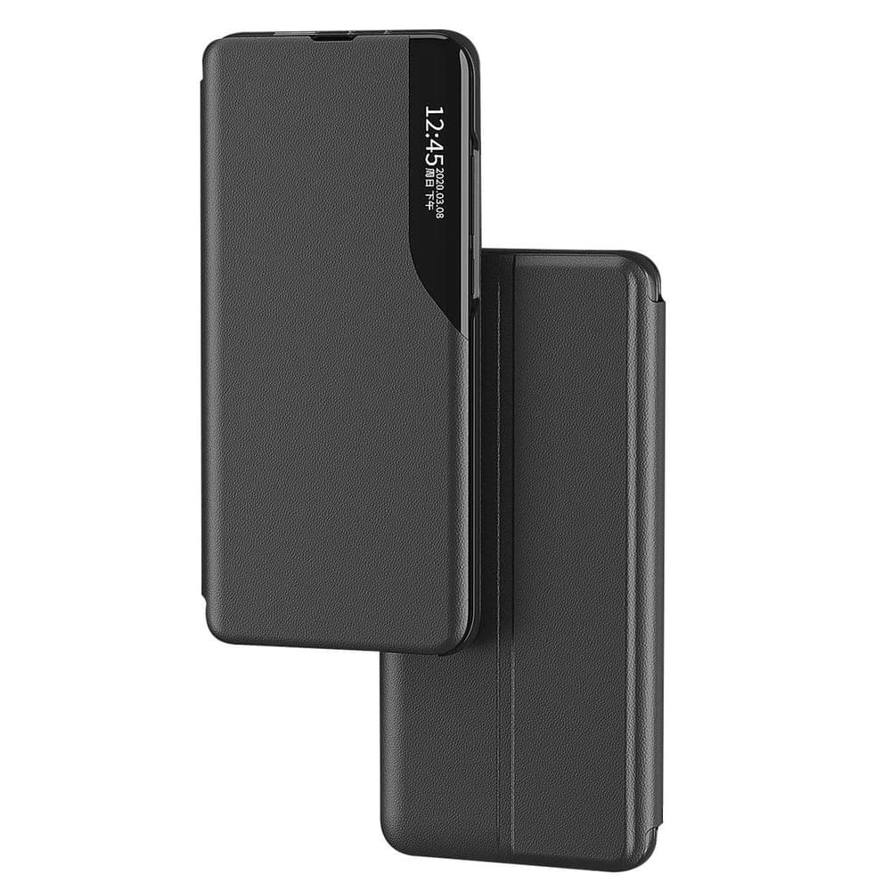 Hurtel Eco Leather View Case preklopni ovitek za Samsung Galaxy A73 modra 3