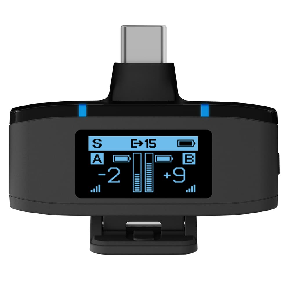 BOYA BOYAMIC 2-02 brezžični mikrofoni 2.4 GHz USB-C, Črna 2