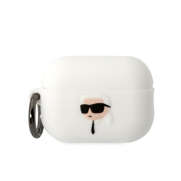 Karl Lagerfeld ovitek za AirPods Pro 2 Silicone Karl Head 3D, bela