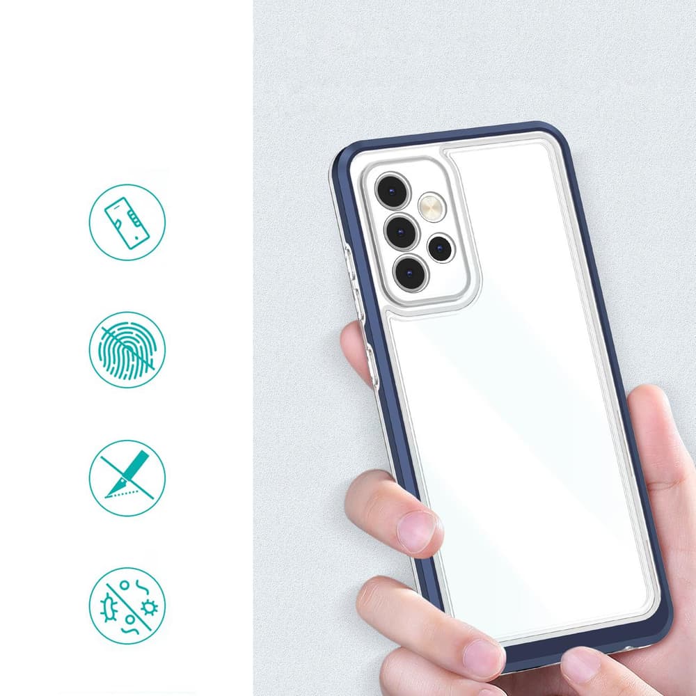 Hurtel Clear 3in1 ohišje za Samsung Galaxy A13 5G, Modro 2
