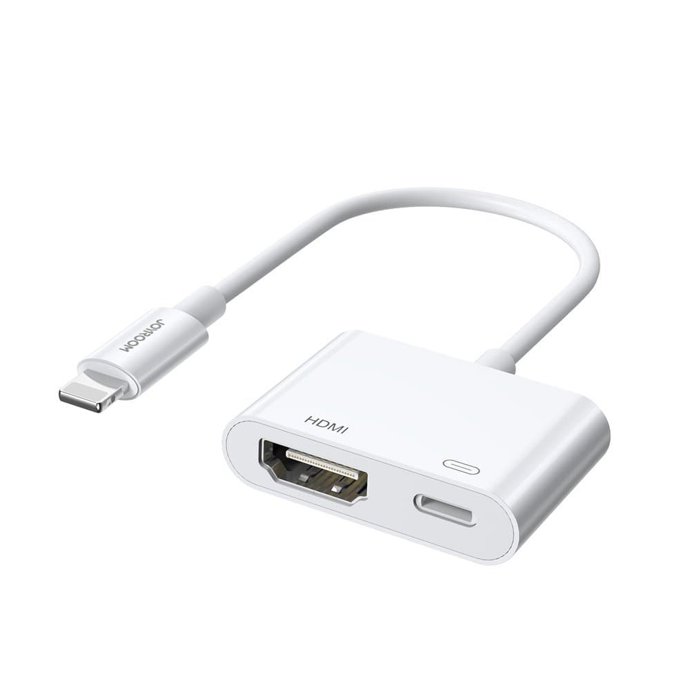 Joyroom Adapter Lightning (M) na HDMI (Ž) / Lightning (Ž) FullHD 1080p 60Hz - Bela