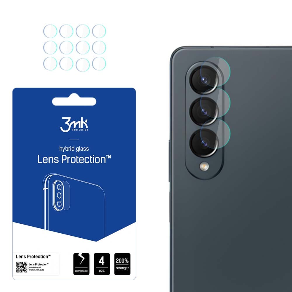 3mk Lens Protection™ hibridno steklo kamere za Samsung Galaxy Z Fold 4 (spredaj)
