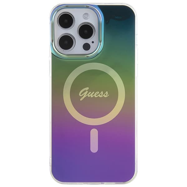Guess IML Iridescent MagSafe ovitek za iPhone 15 Pro - črna 3