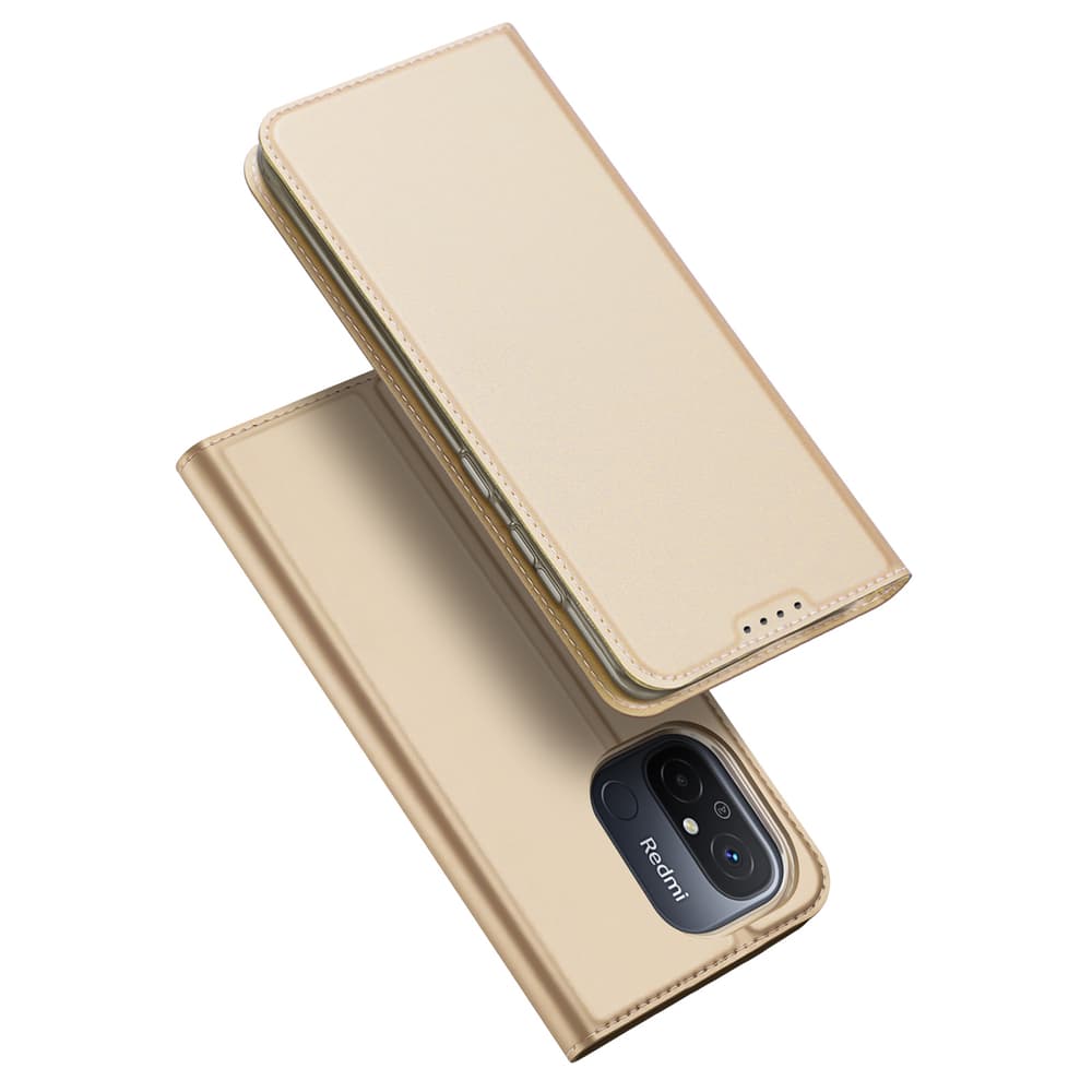 Dux Ducis Skin Pro ovitek za Xiaomi Redmi 11A / Poco C55 / Redmi 12C (preklopni, denarnica, stojalo, zlat)