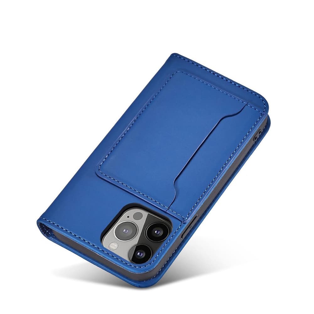 Hurtel Magnet Card etui za iPhone 13 Pro, denarnica, moder 8