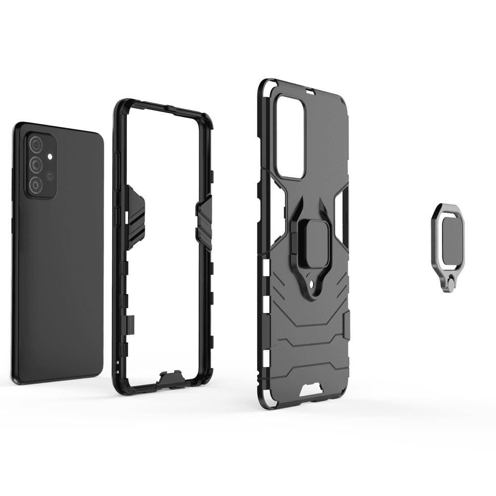 Ovitek Ring Armor s stojalom za Samsung Galaxy A72 4G - črn 2