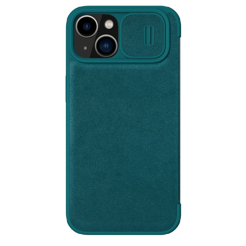 Nillkin Qin Leather Pro Flip ovitek za iPhone 14 Plus, zelen