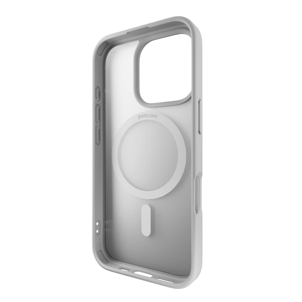 Puro Gradient MagSafe silikonski ovitek za iPhone 16 Pro - srebrn 2