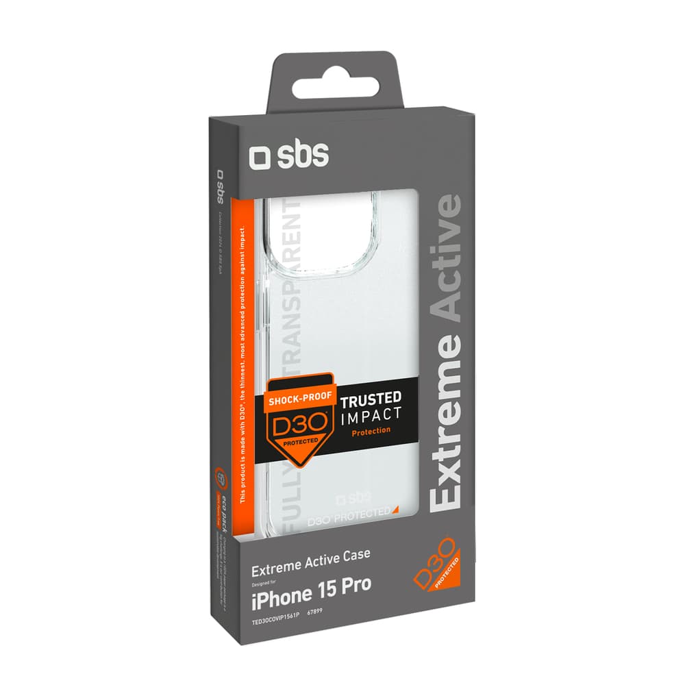 SBS D3O ovitek za iPhone 15 Pro - prozoren 4