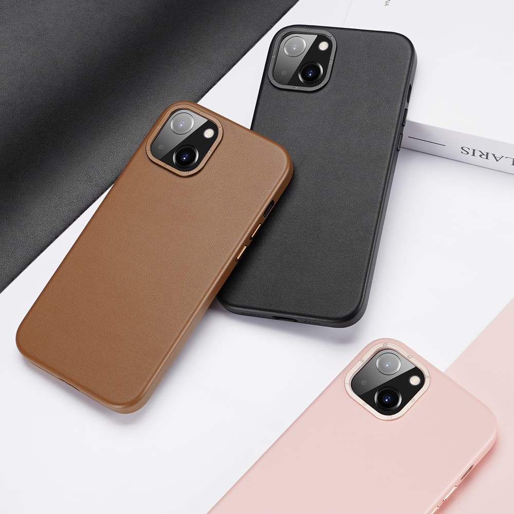 Ovitek Dux Ducis Grit usnjen za iPhone 14 Plus (MagSafe), črn 6