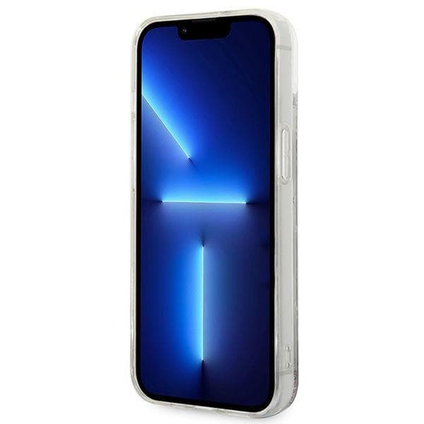 Karl Lagerfeld ovitek za iPhone 14 Plus (6,7") Liquid Glitter Monogram, srebrn 5